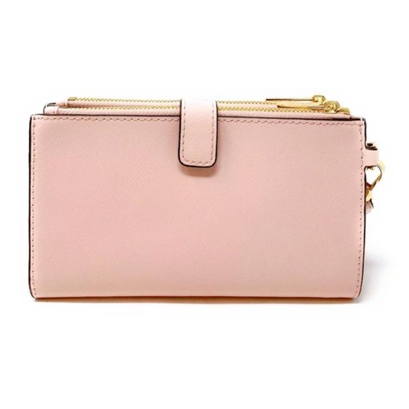 MICHAEL KORS LG Jet Set Double Zip Pink Wristlet - Picture 7 of 11